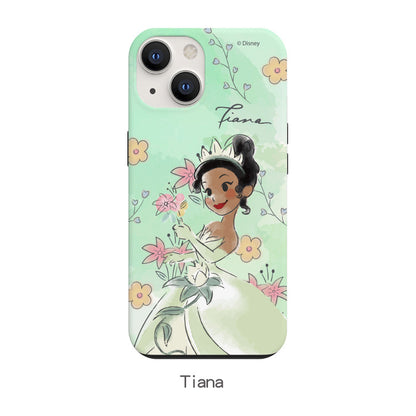 Disney Princess Watercolour Dual Layer TPU+PC Shockproof Guard Up Combo Case Cover