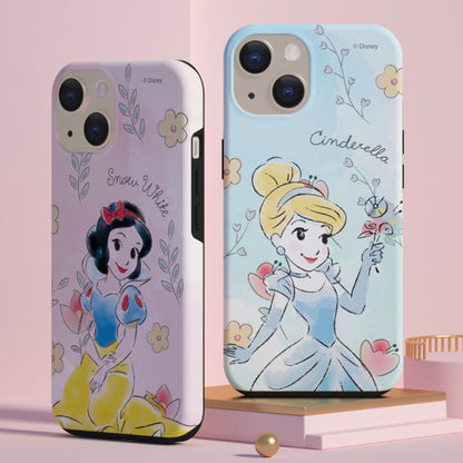 Disney Princess Watercolour Dual Layer TPU+PC Shockproof Guard Up Combo Case Cover