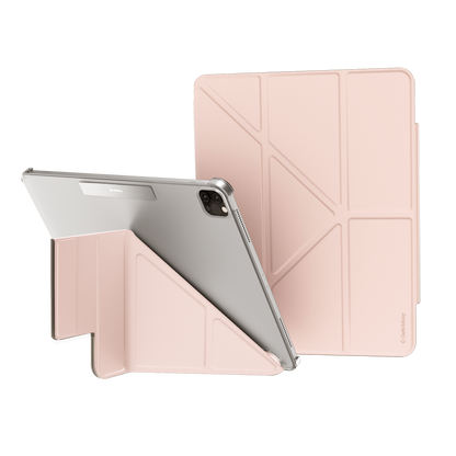 SwitchEasy Origami Nude Folding Folio Clear Apple iPad Case with Magnetic Pencil Storage