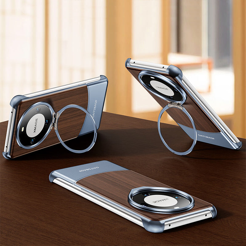 Oatsbasf MagSafe Metal+Wood Extraordinary Sliding Case Cover