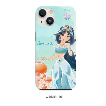 Disney Princess Watercolour Dual Layer TPU+PC Shockproof Guard Up Combo Case Cover