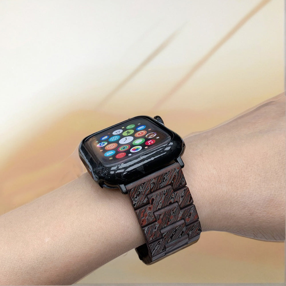 Oatsbasf Luxury Pure Carbon Fiber Adjustable Apple Watch Band Replacement Strap