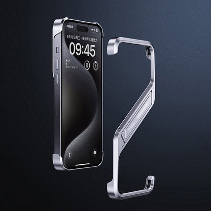 Armor King Geometric Fulcrum Kickstand Frameless Metal Case Cover