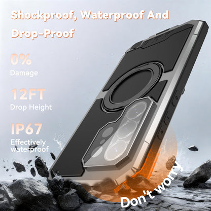 R-Just Kickstand IV MagSafe Lens Protector IP67 Metal Outdoor Military Heavy Duty Case Cover