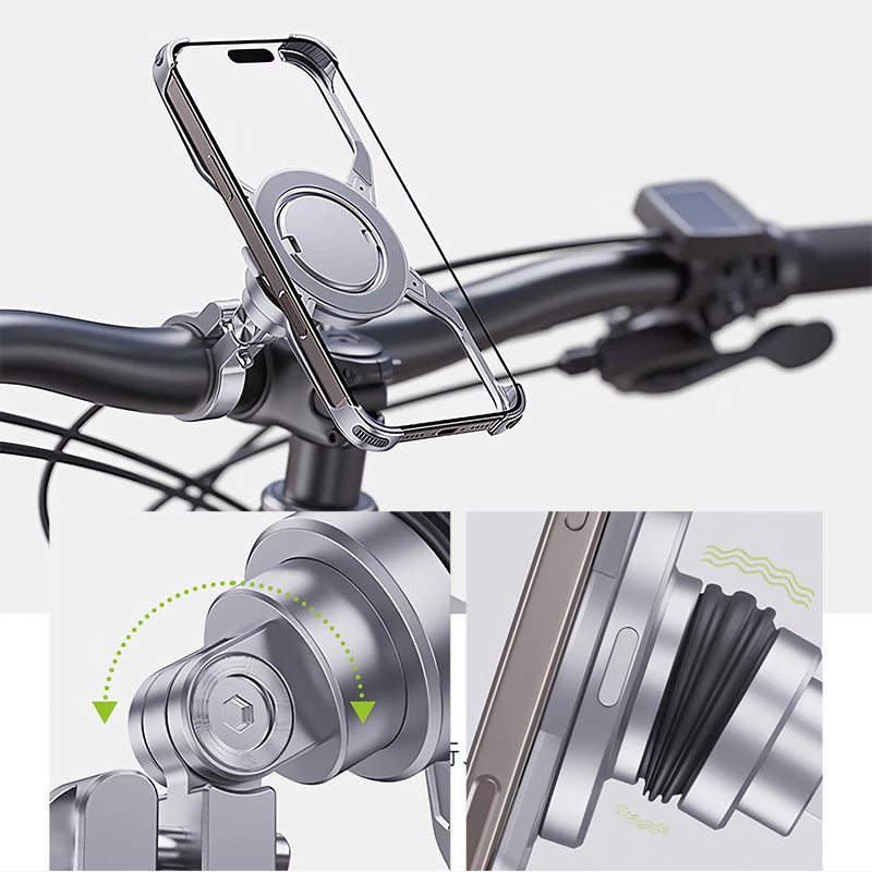 Armor King Magnetic iPhone Holder with Protective Case Bicycle Navigation Bracket Motorcycle Riding Mount