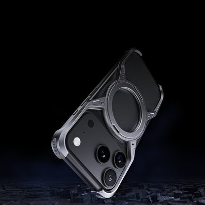 Armor King Alien X Frame MagSafe Pivot Ring Stand Air Cushion Metal Case Cover