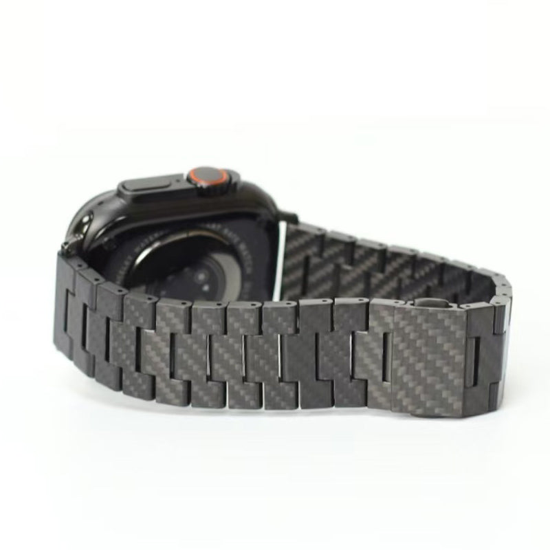Oatsbasf Luxury Pure Carbon Fiber Adjustable Apple Watch Band Replacement Strap