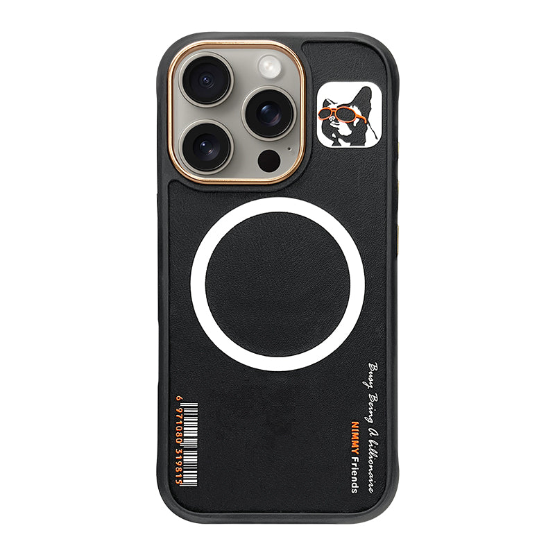 Nimmy Cool Glasses MagSafe Case Cover with Embroidery Magnetic Bracket