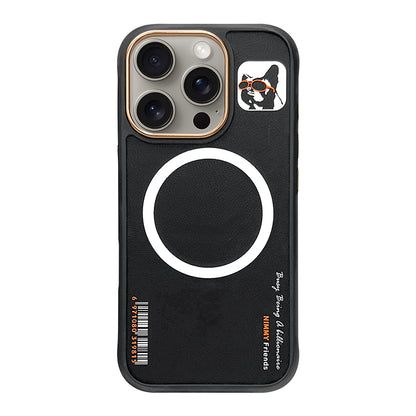 Nimmy Cool Glasses MagSafe Case Cover with Embroidery Magnetic Bracket