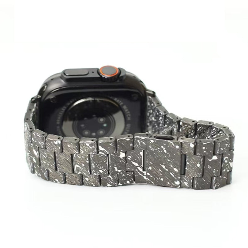 Oatsbasf Luxury Pure Carbon Fiber Adjustable Apple Watch Band Replacement Strap