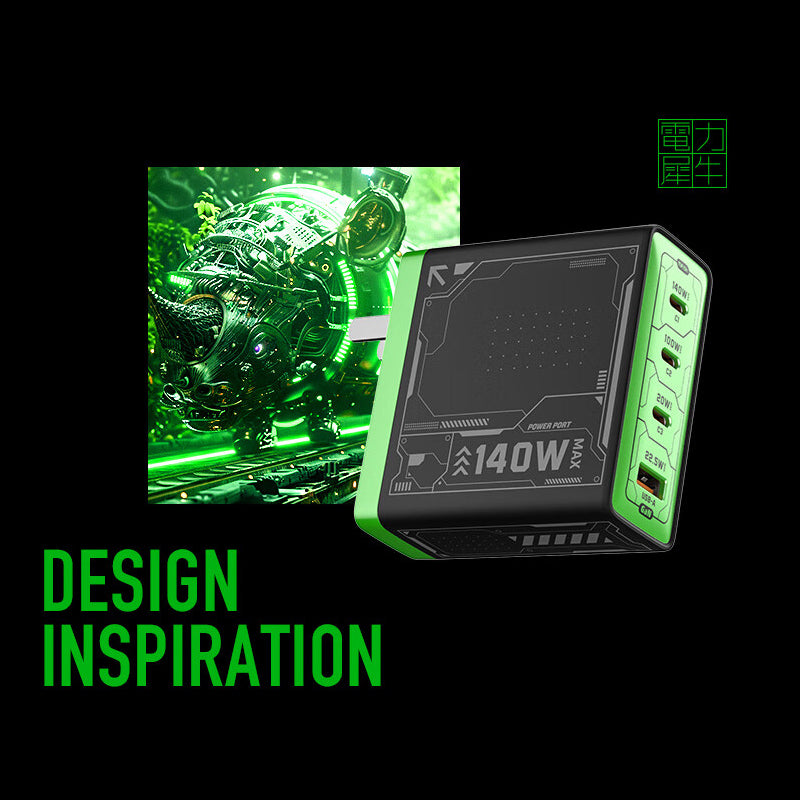 Mfish Electronic Rhino Power Port GaN 140W PD Fast Charger