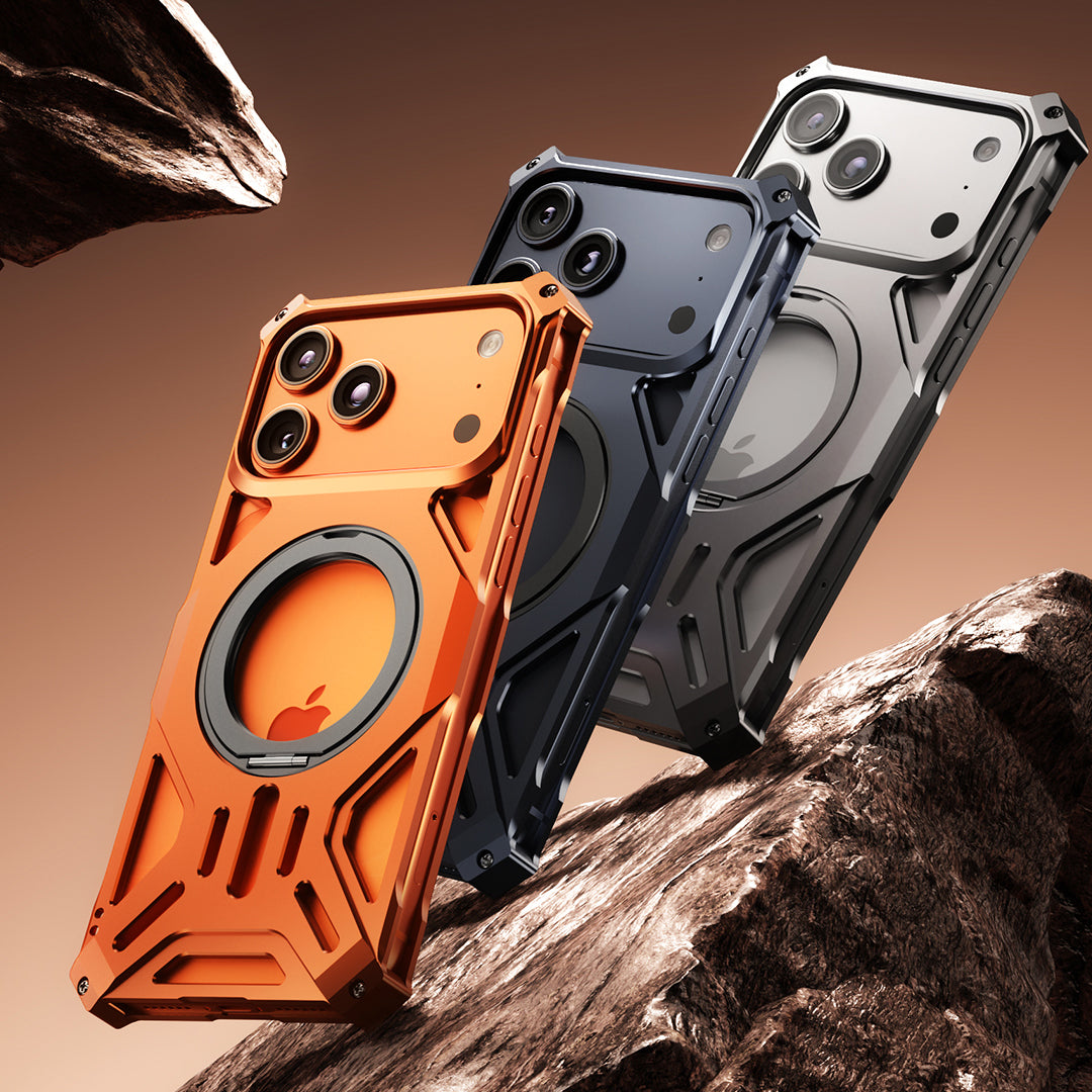 Armor King Hegemony MagSafe Pivot Ring Stand Aluminum Alloy Metal Case Cover