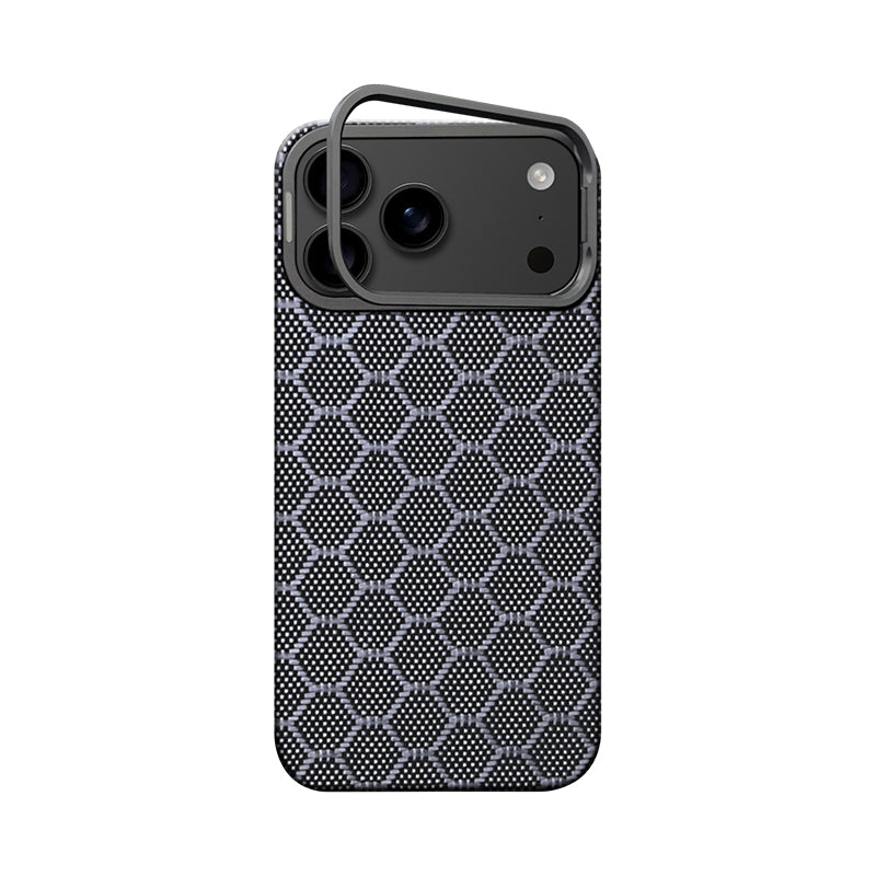 Armor King MagSafe Aramid Fiber Lens Stand Non-Slip Slim Light Case for Apple iPhone 17 series