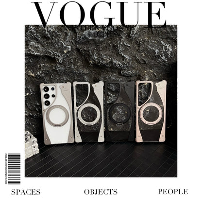 Armor King Stoat Bezel-less MagSafe Transparent PC Back Shockproof Metal Case Cover