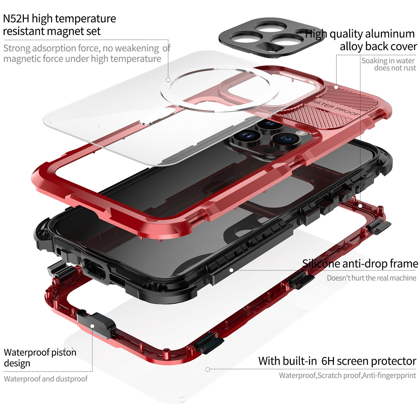 Kylin Armor Extreme IP68 Waterproof Heavy Duty Case Cover