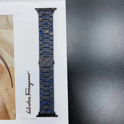 Oatsbasf Luxury Pure Carbon Fiber Adjustable Apple Watch Band Replacement Strap