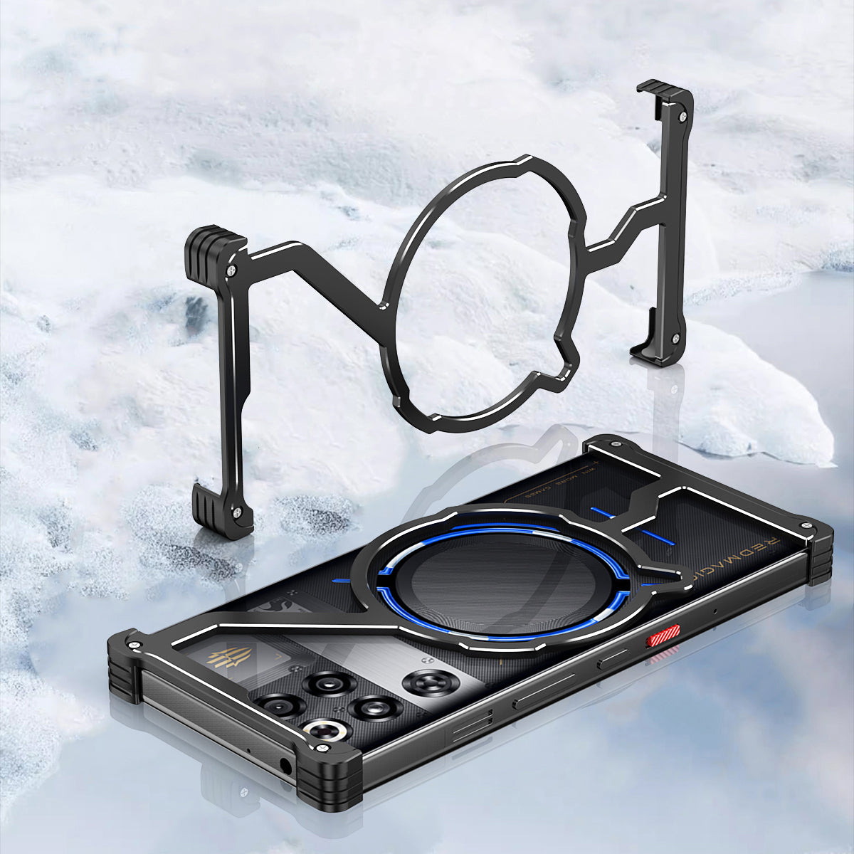 iy Bicolor Armor MagSafe Aluminum Alloy Kickstand Shockproof Metal Case Cover