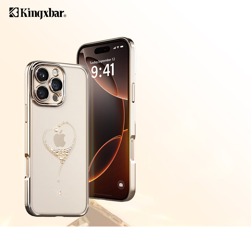 KINGXBAR Wish Swarovski Sparkle Crystals Clear Hard PC Case Cover