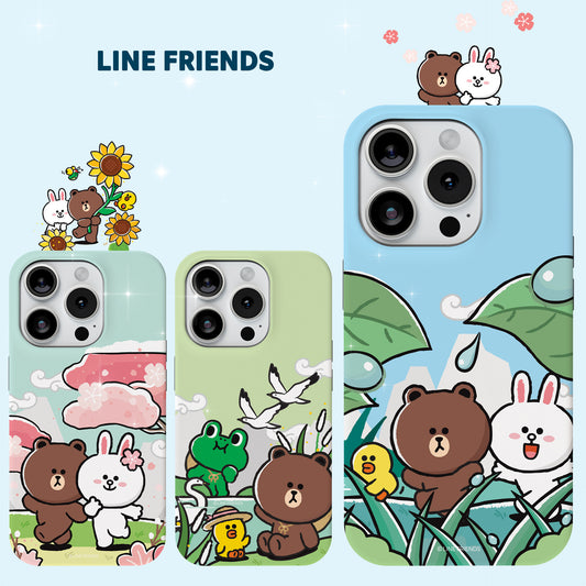 Line Friends Outing Dual Layer TPU+PC Shockproof Guard Up Combo Case Cover