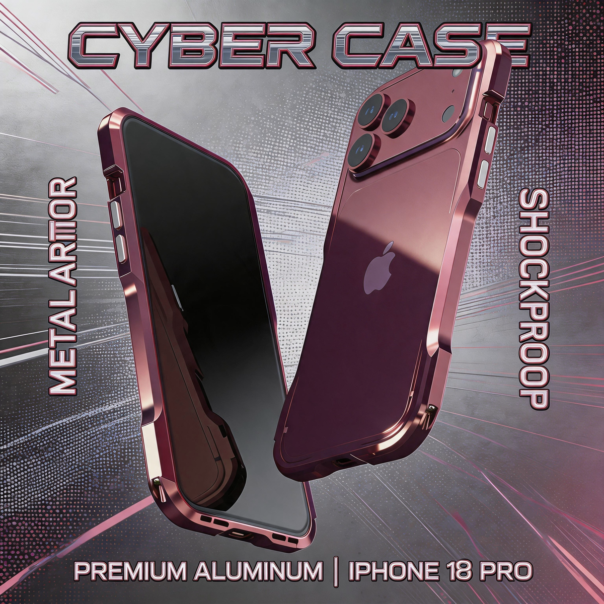 Luphie Incisive Sword Slim Light Aluminum Bumper Metal Shell Case