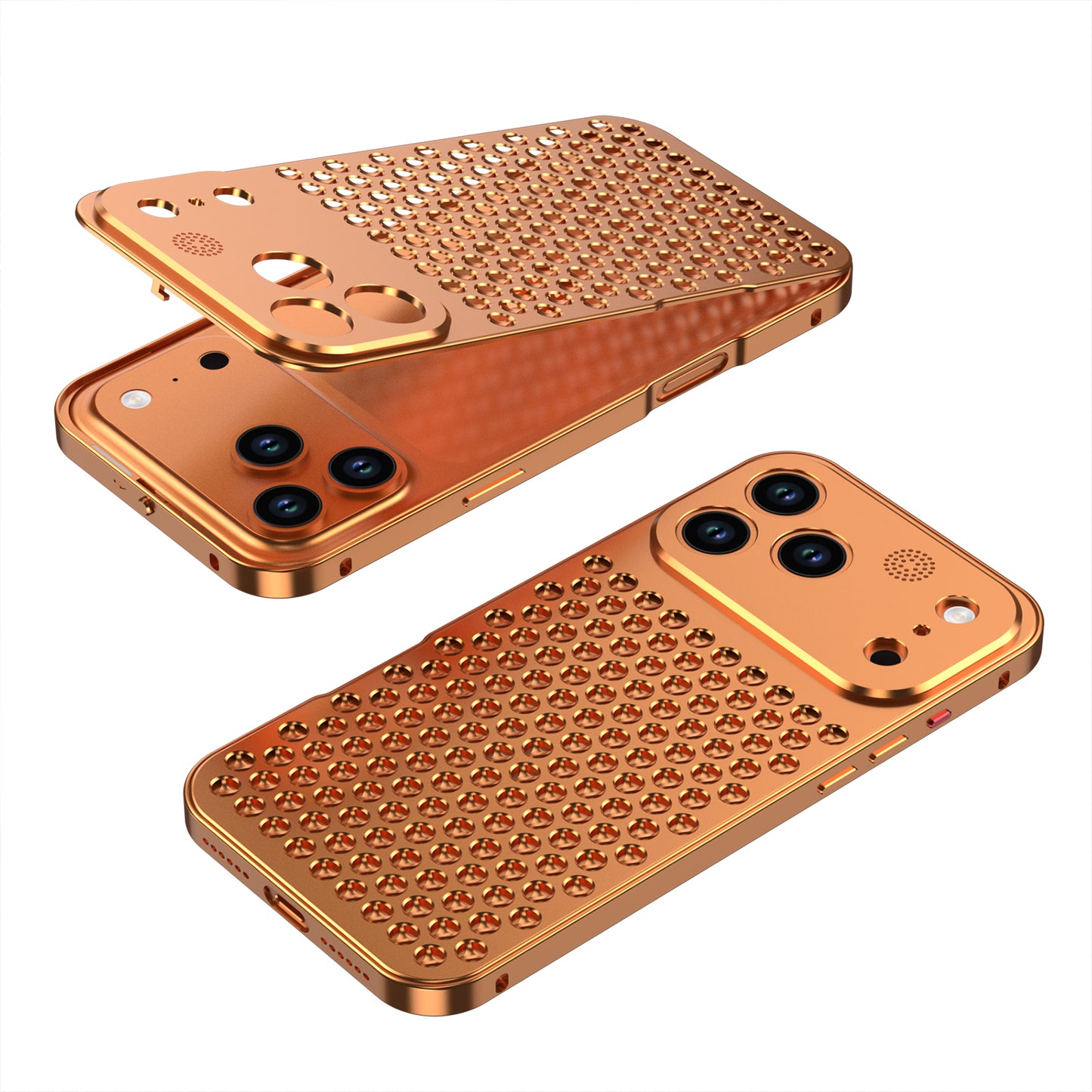 Kylin Armor Elastic Buckle Heat Dissipation Aromatherapy Metal Case Cover