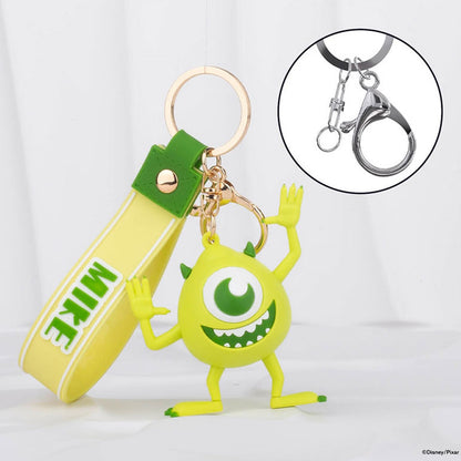 Disney Monsters, Inc. Mike Figure Key Ring Doll Pendant Keychain Anti-lost Lanyard