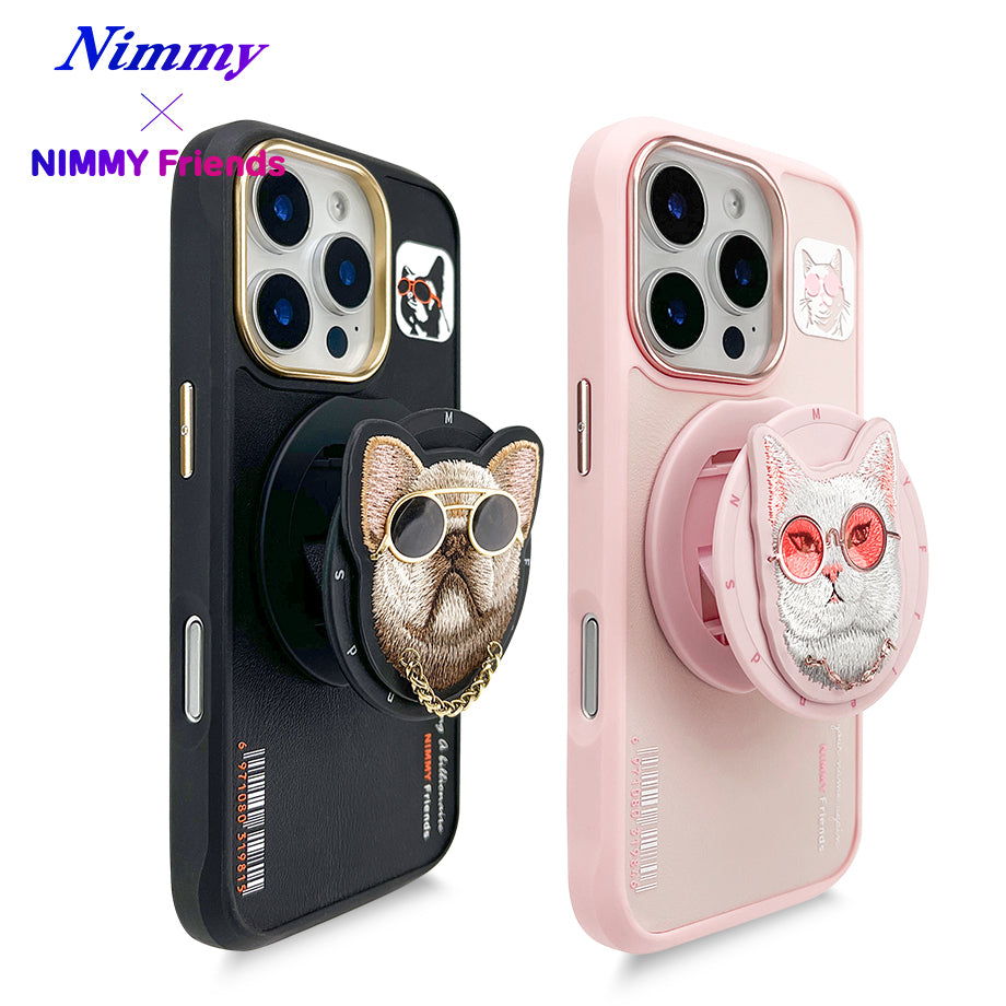 Nimmy Cool Glasses MagSafe Case Cover with Embroidery Magnetic Bracket