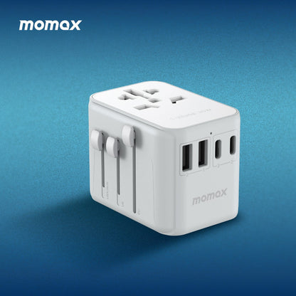 MOMAX 1-World PD 35W 5-Port + AC Charger Universal Travel Adapter