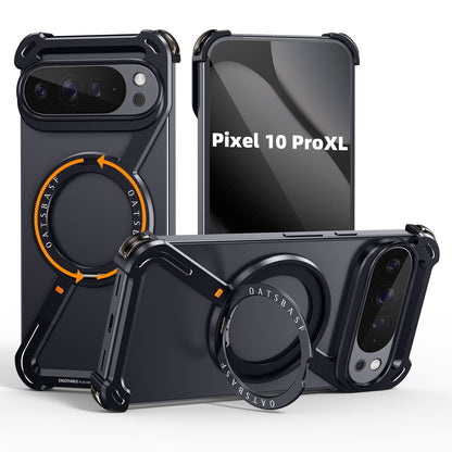 Oatsbasf Z MagSafe Pivot Ring Stand Air Cushion Metal Case Cover