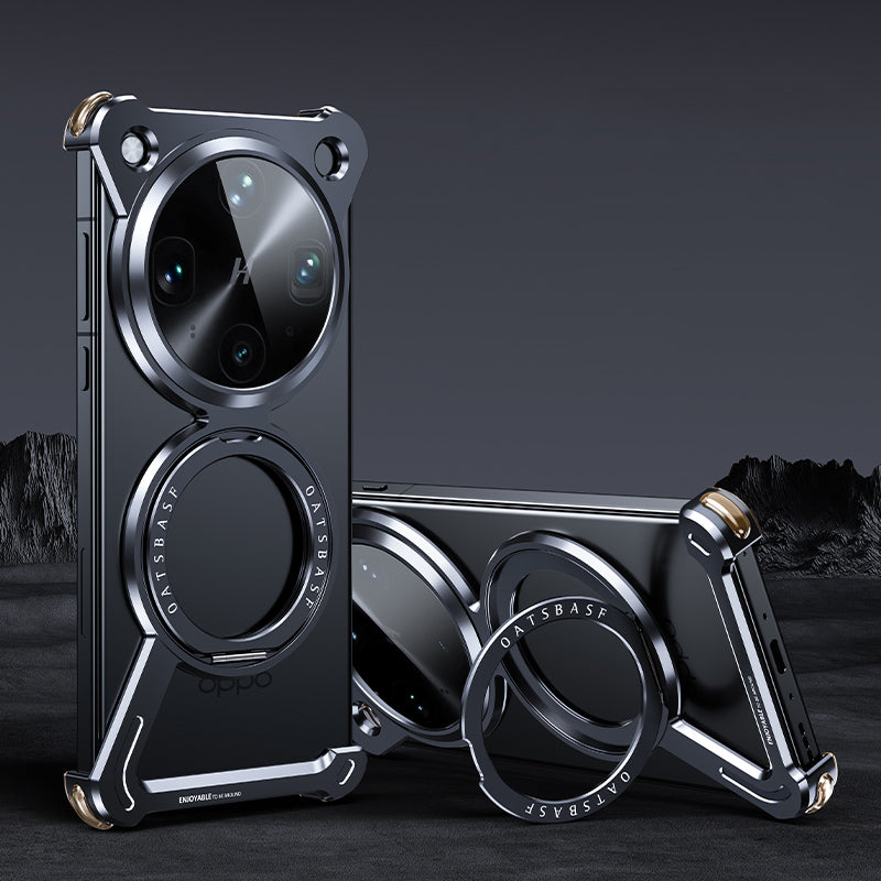 Oatsbasf Z MagSafe Pivot Ring Stand Air Cushion Metal Case Cover