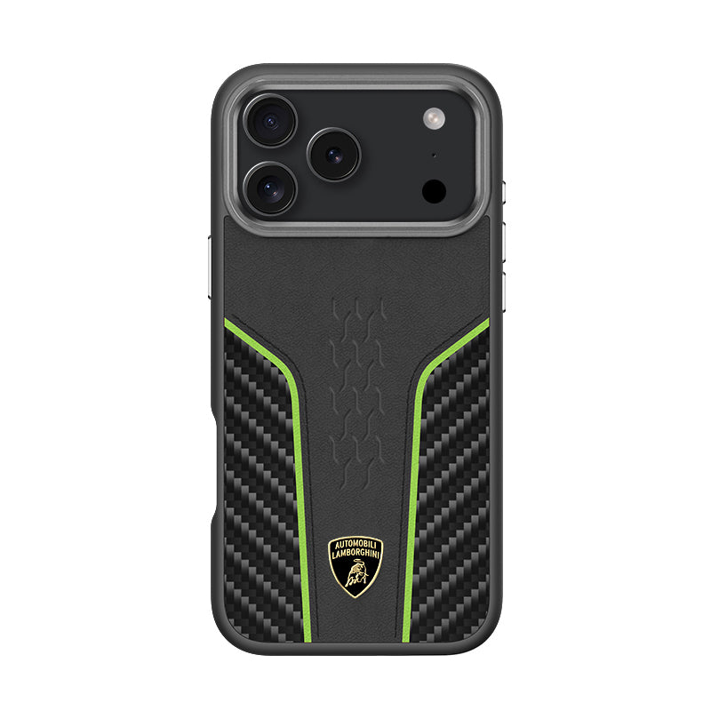 Lamborghini MagSafe Genuine Leather Carbon Fiber Phone Case - Huracan D21