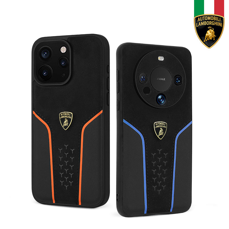 Lamborghini Genuine Leather Alcantara Phone Case - Huracan D19