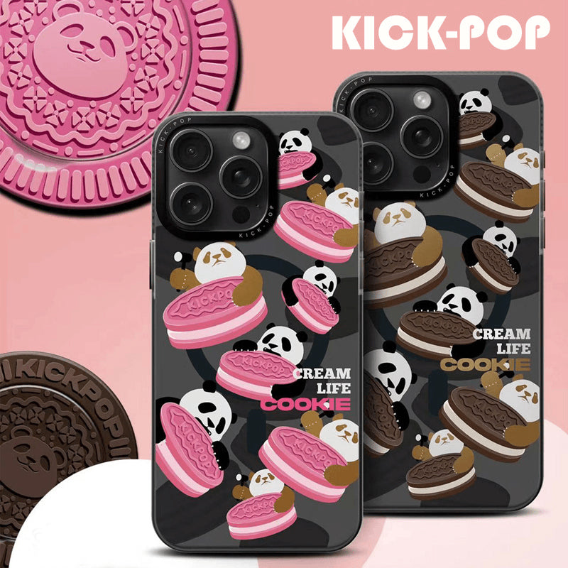 KICK-POP Cookie Panda MagSafe All-inclusive Shockproof IMD Protective Case Cover