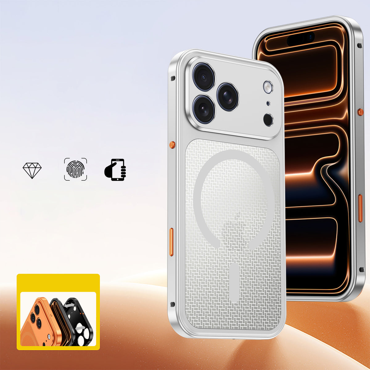 Armor King KuJia MagSafe Snap-on Metal Frame PC Back Case Cover