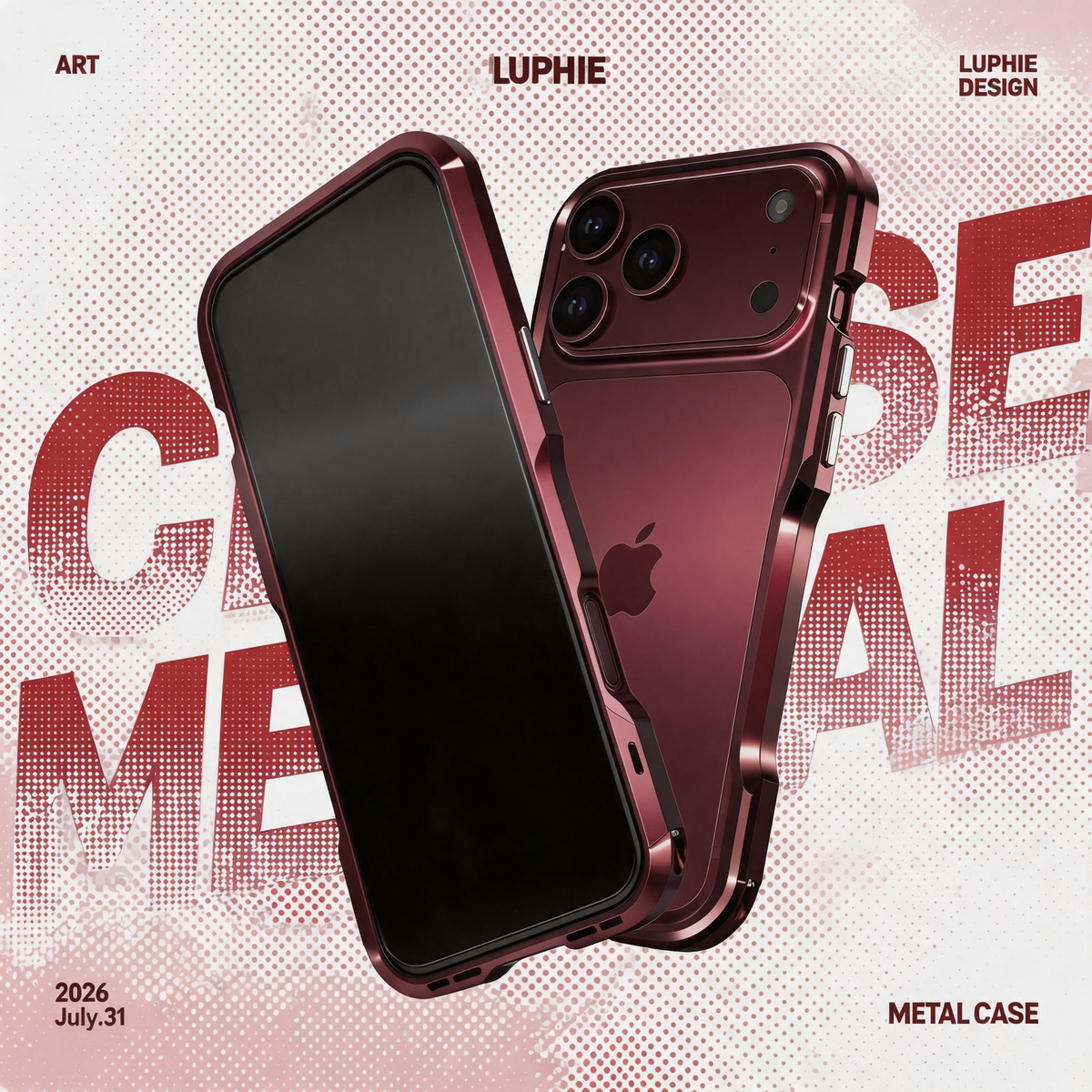 Luphie Incisive Sword Slim Light Aluminum Bumper Metal Shell Case