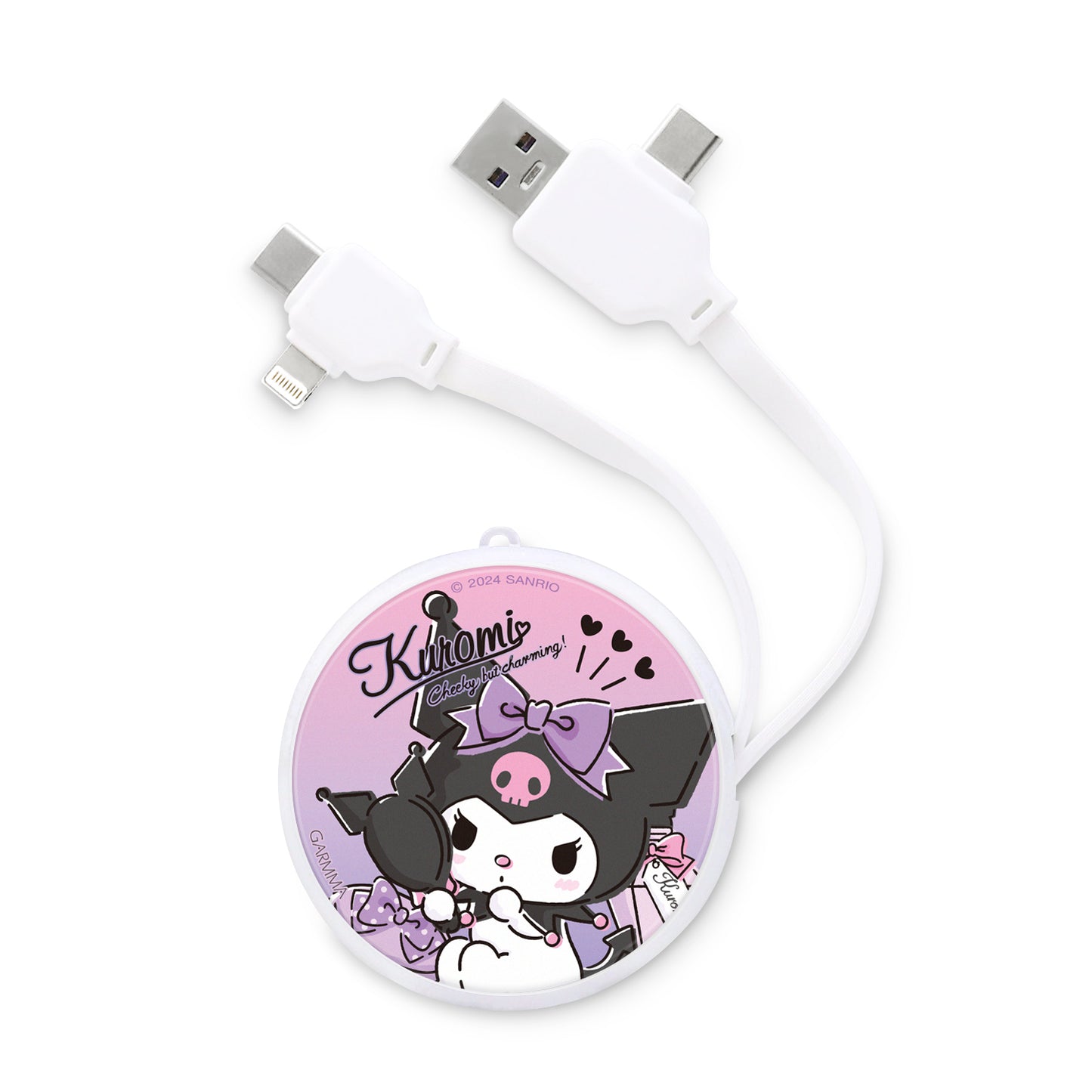 GARMMA Sanrio Characters PD Fast Charge Lightning+Type-C Extracted Extension Cable