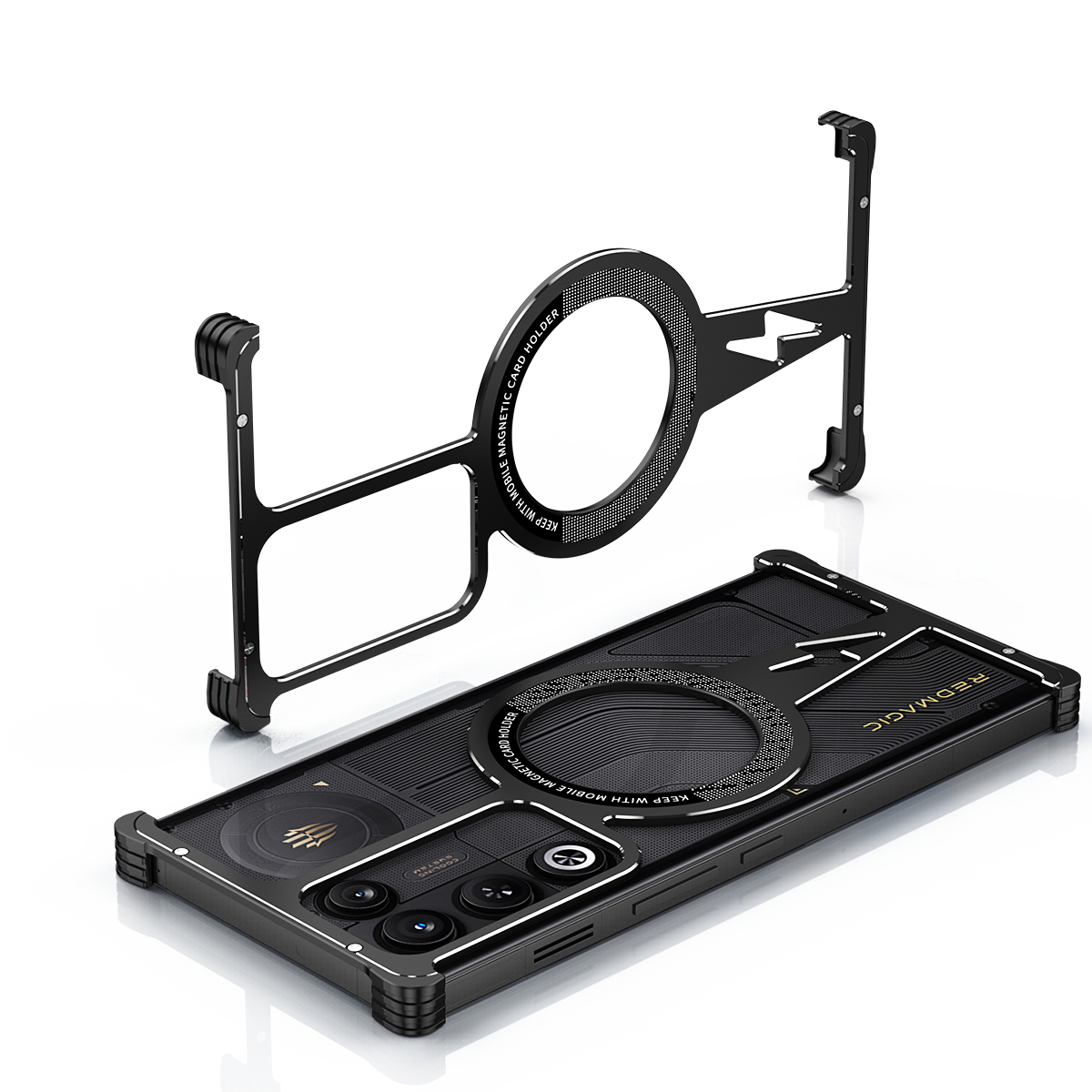 iy Bicolor Thor MagSafe Air Cushion Shockproof Kickstand Metal Case Cover