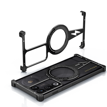 iy Bicolor Thor MagSafe Air Cushion Shockproof Kickstand Metal Case Cover