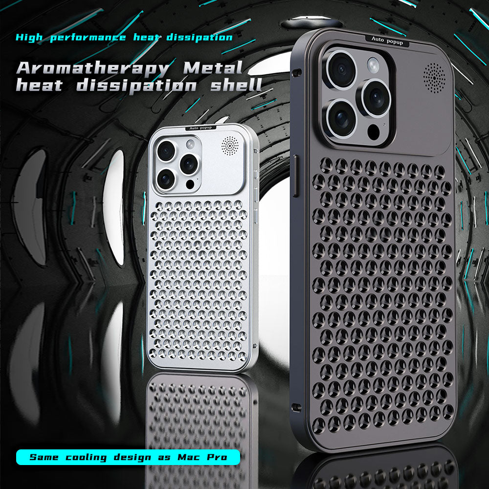 R-Just Aluminum Metal Heat Dissipation Aromatherapy Protective Case Cover