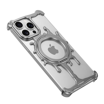 Armor King Glacier MagSafe Pivot Ring Stand Air Cushion Shockproof Metal Case Cover