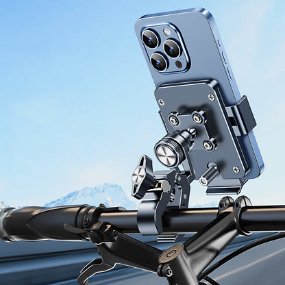 Oatsbasf Full Metal Off-road Shock-absorbing Bracket Bicycle Phone Mount