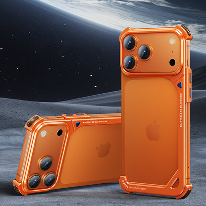 Oatsbasf 9 Shell Invisible Kickstand Air Cushion Shockproof Aluminum Metal Bumper Case Cover