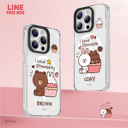 Line Friends Dessert MagSafe Shockproof Transparent Case Cover