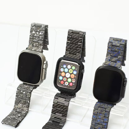 Oatsbasf Luxury Pure Carbon Fiber Adjustable Apple Watch Band Replacement Strap