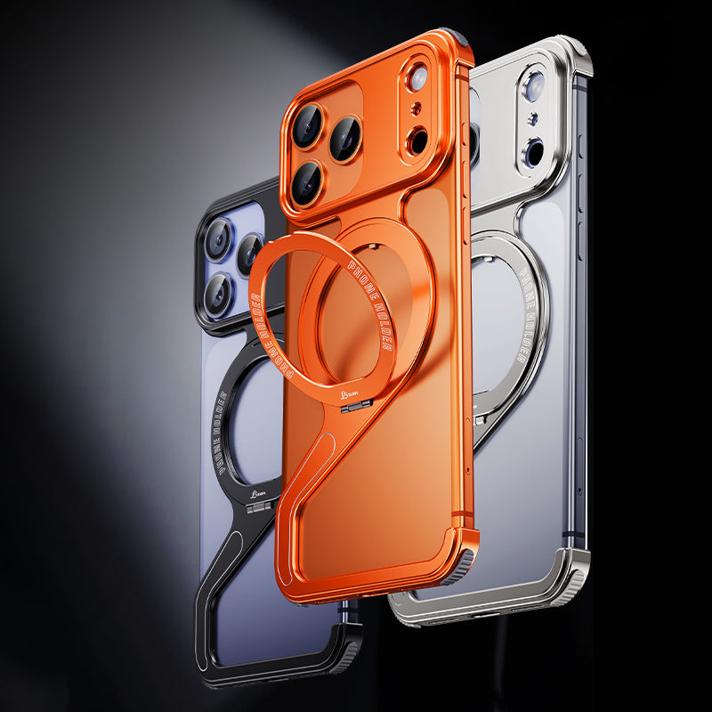 Armor King Z Shell MagSafe Pivot Ring Stand Air Cushion Metal Case Cover