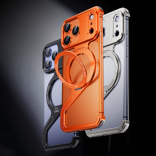Armor King Z Shell MagSafe Pivot Ring Stand Air Cushion Metal Case Cover