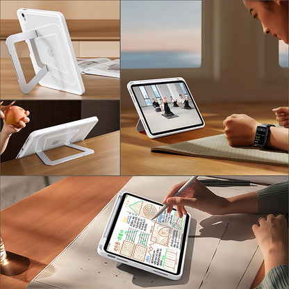 Armor King Double Aluminum Alloy Pivot Kickstand Acrylic + TPU Anti-bending Shockproof Case Cover for Apple iPad
