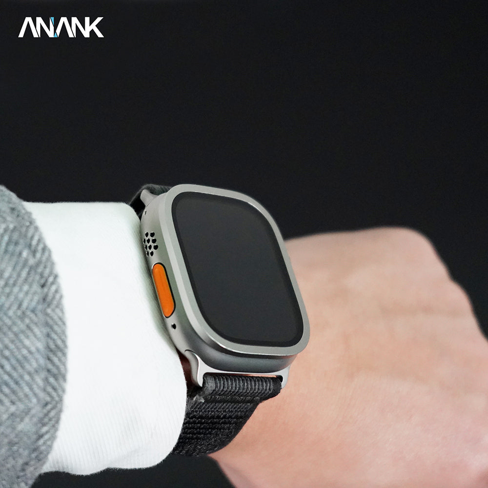 ANANK Titanium Alloy Aluminum Frame + Tempered Glass Apple Watch Guard