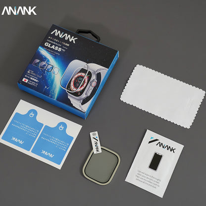 ANANK Titanium Alloy Aluminum Frame + Tempered Glass Apple Watch Guard