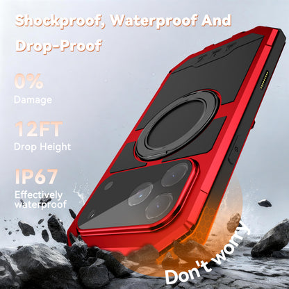 R-Just Kickstand IV MagSafe Lens Protector IP67 Metal Outdoor Military Heavy Duty Case Cover